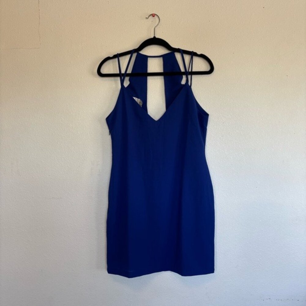 Three of Something Revolve Directions Mini Dress Cobalt Blue NWT - Picture 3 of 9